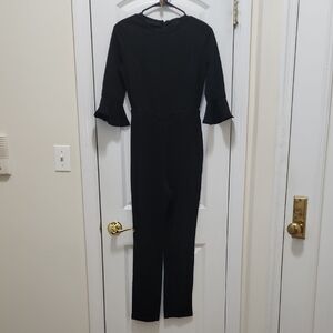 SHEIN Women's Black Ruffle Sleeve Jumpsuit Size S